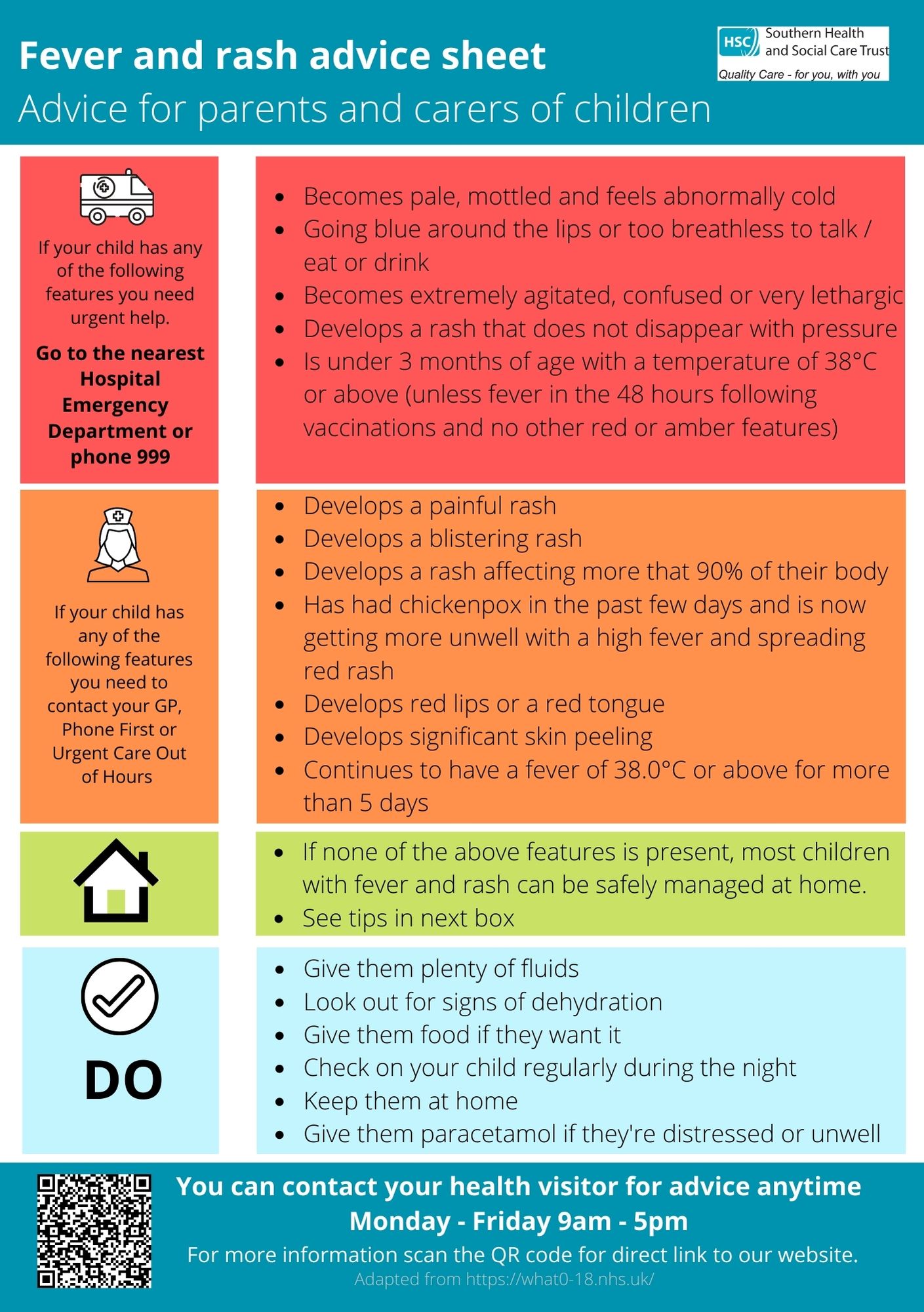 Fever and Rash | Southern Health & Social Care Trust