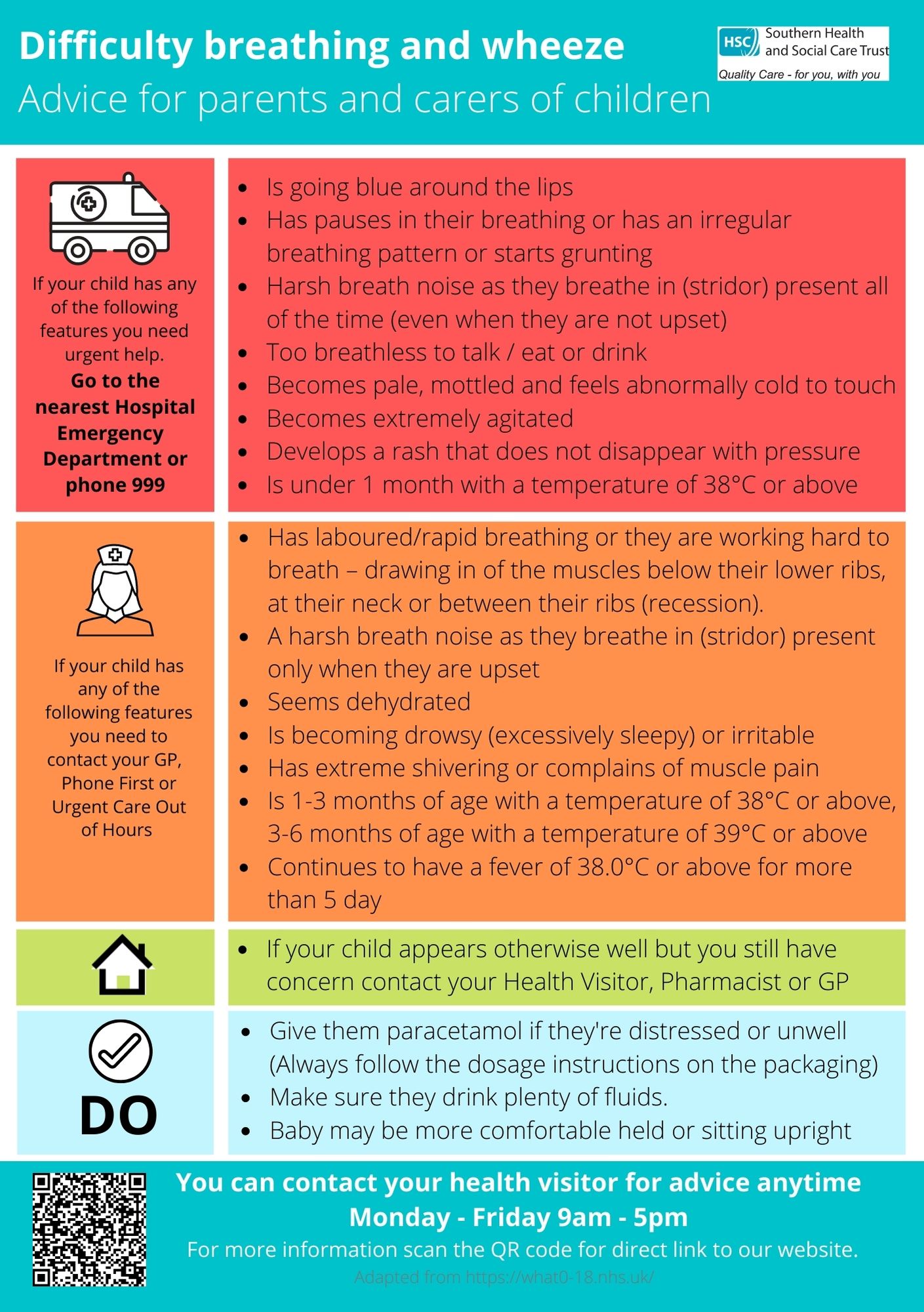 Difficulty breathing and wheeze Southern Health & Social Care Trust