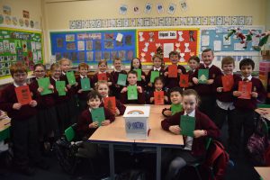 Edenderry Primary School Pupils With Their Art Work