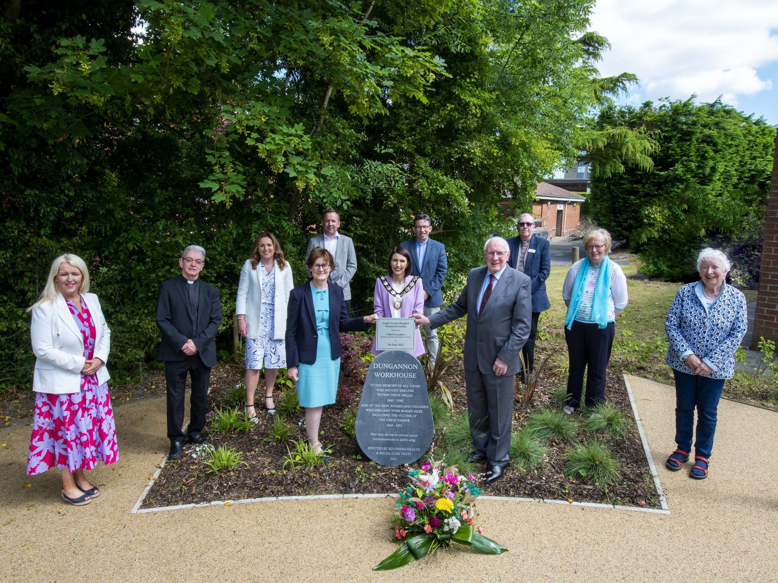 Dungannon Workhouse Memorial Garden opening Southern Health & Social