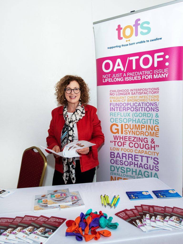 Diane Stephens, TOFS Chief Executive at her TOFS stand.