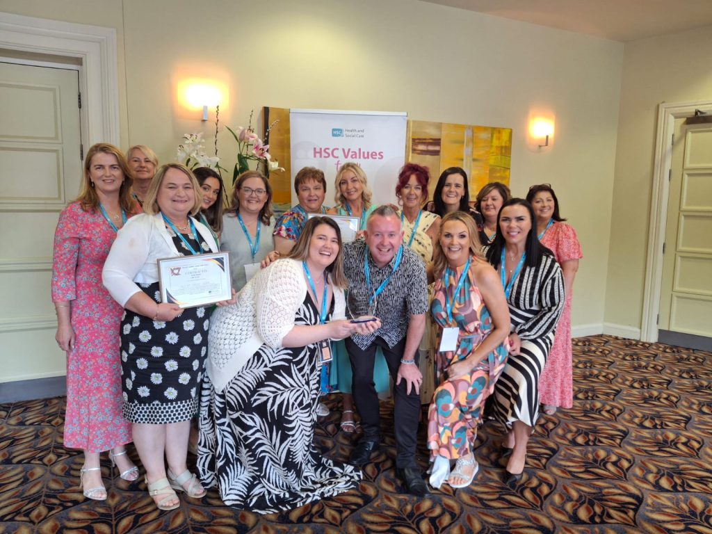 16. Team Award Runners Up And Finalists DCWs From Katrina Ferran’s Areas Of Lurgan And Craigavon, Out Of Hours Team & Newry & Mourne Locality Team