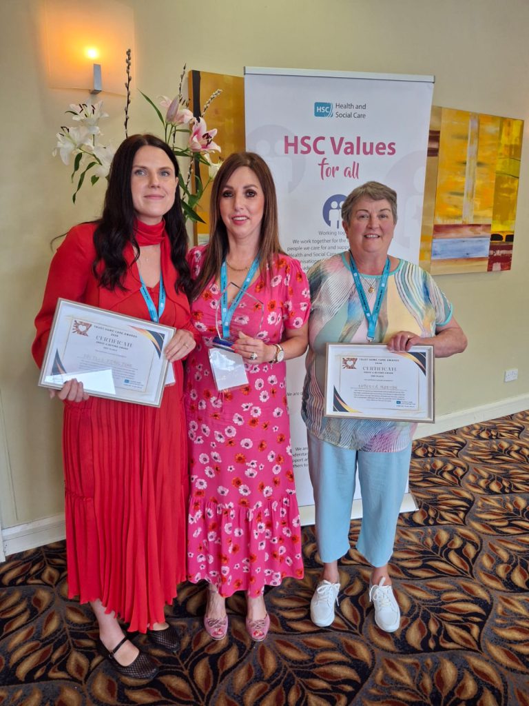 4. Above And Beyond Award Winner Julie McWilliams With Runners Up Roberta Morton And Doville Pikeliene.