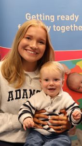 Mum Amy and baby son Theo